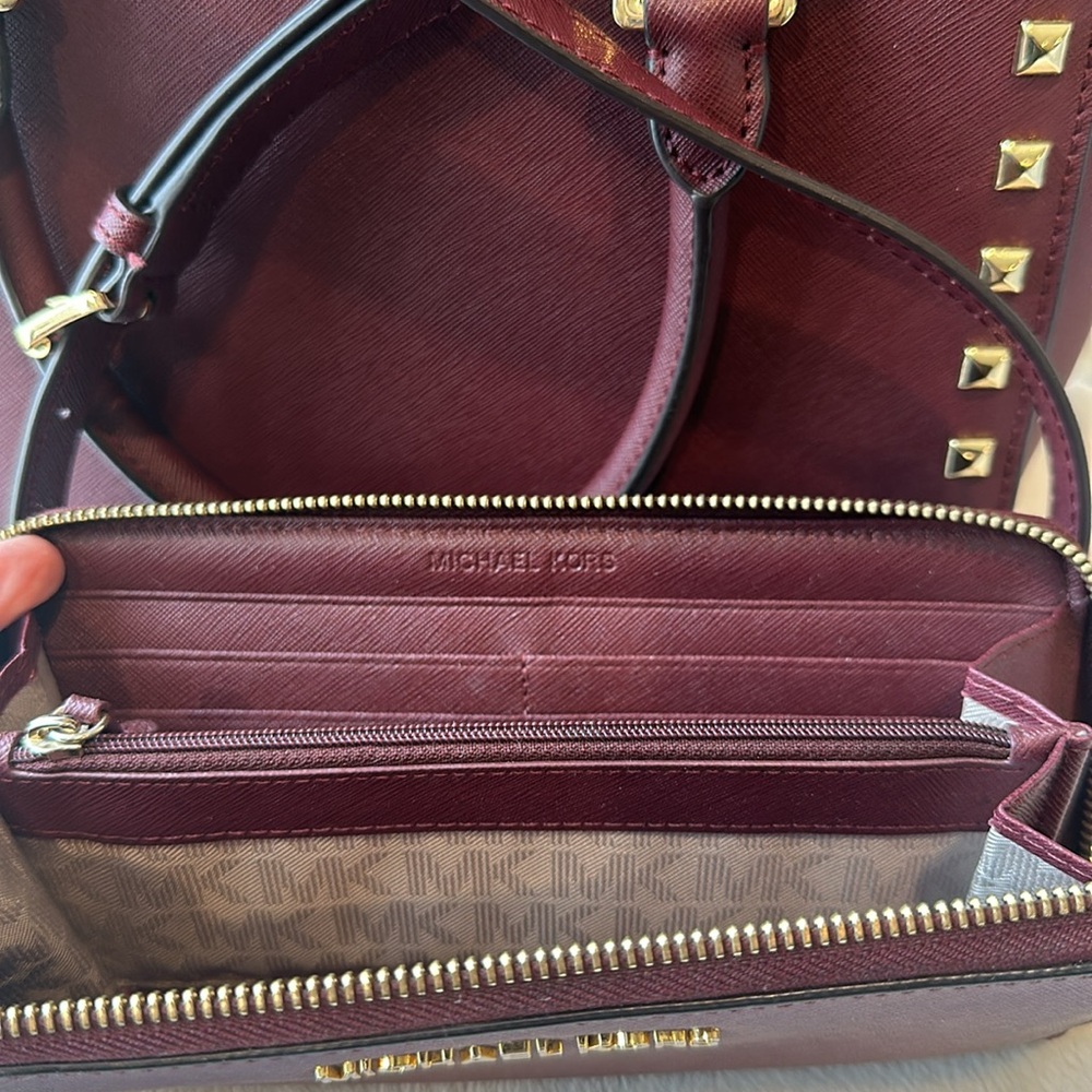 Michael Kors Studded Salma bad and Wallet - Picture 7 of 8